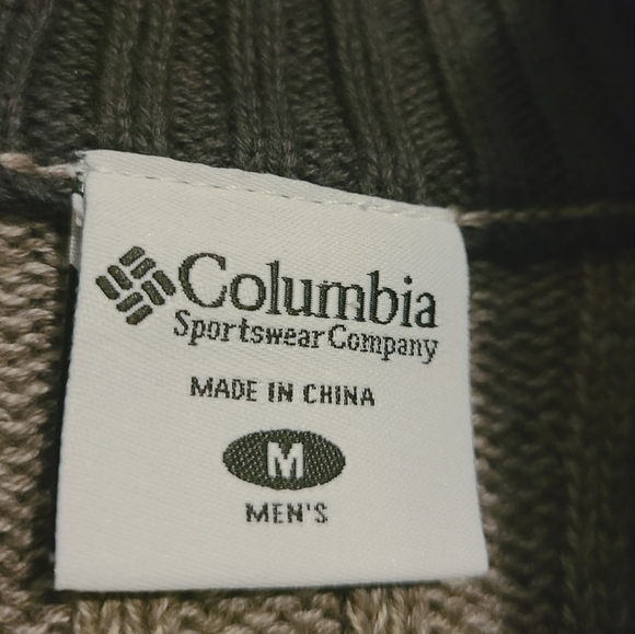 Columbia | Men's Gray Quarter Zip Ribbed Sweater (Size Medium) - Picture 2 of 11